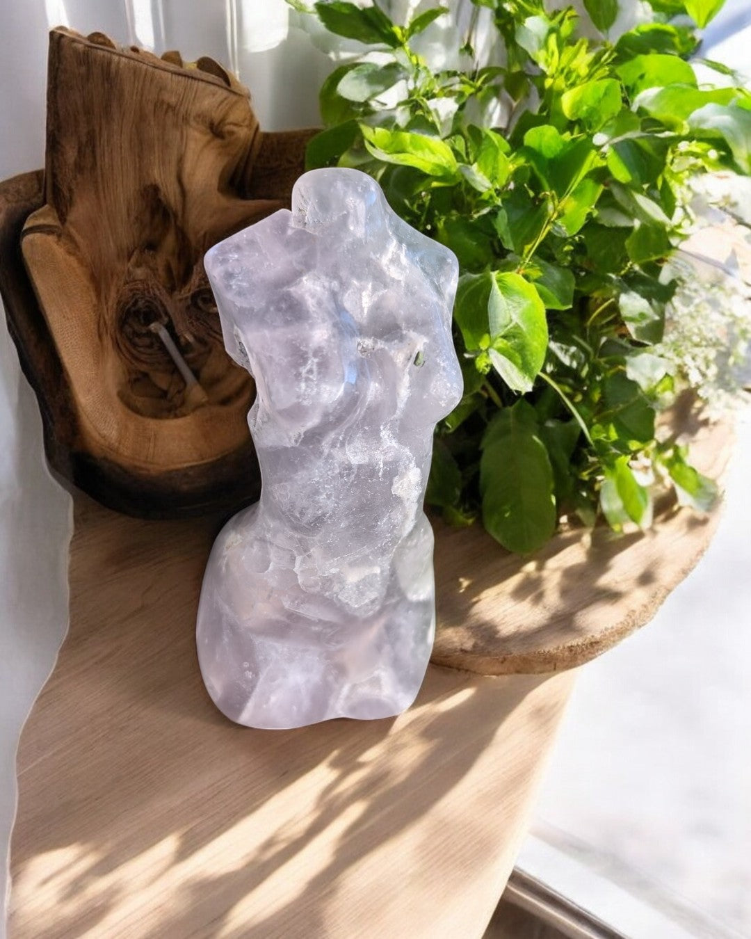 Fluorite Goddess Carving