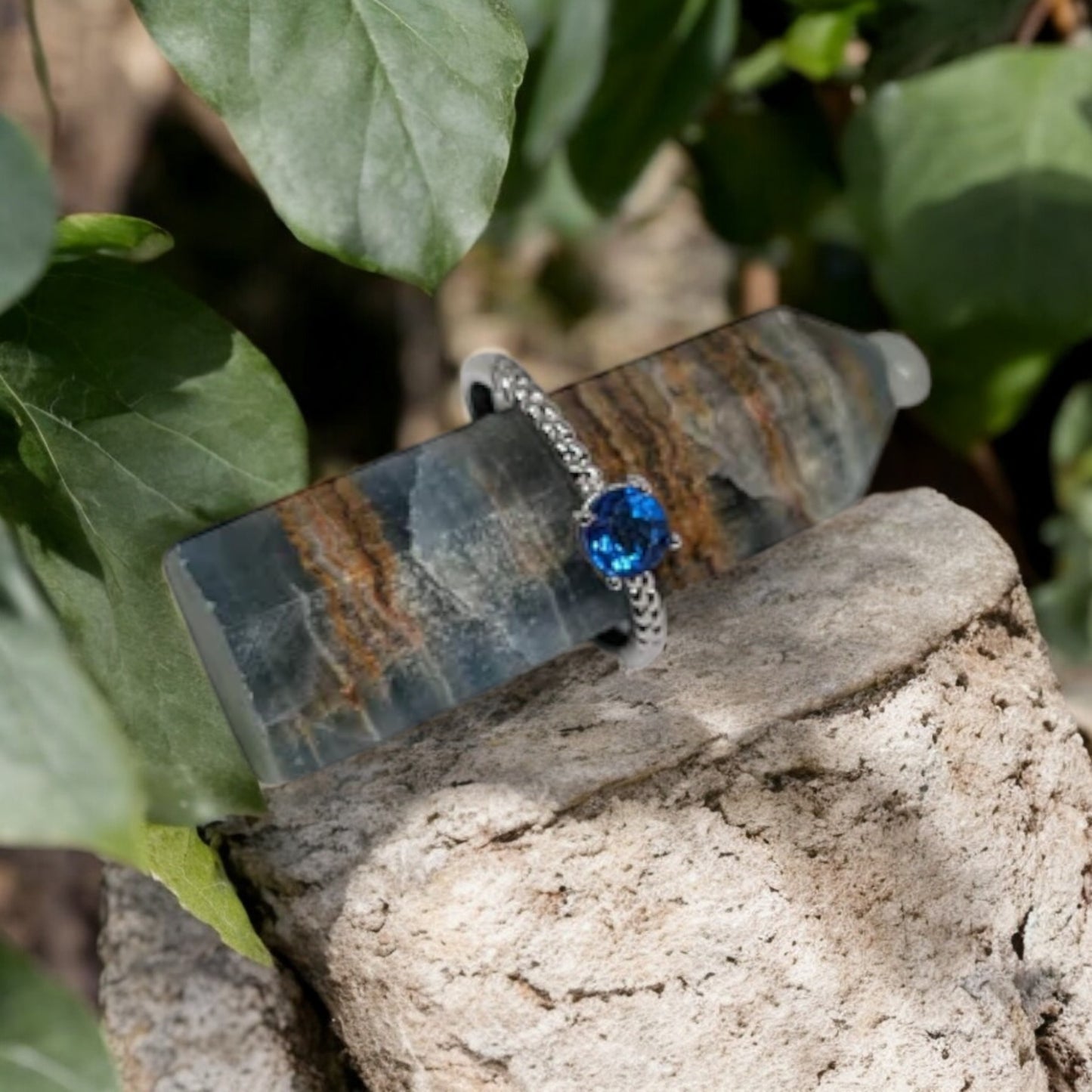 Topaz Adjustable Ring
