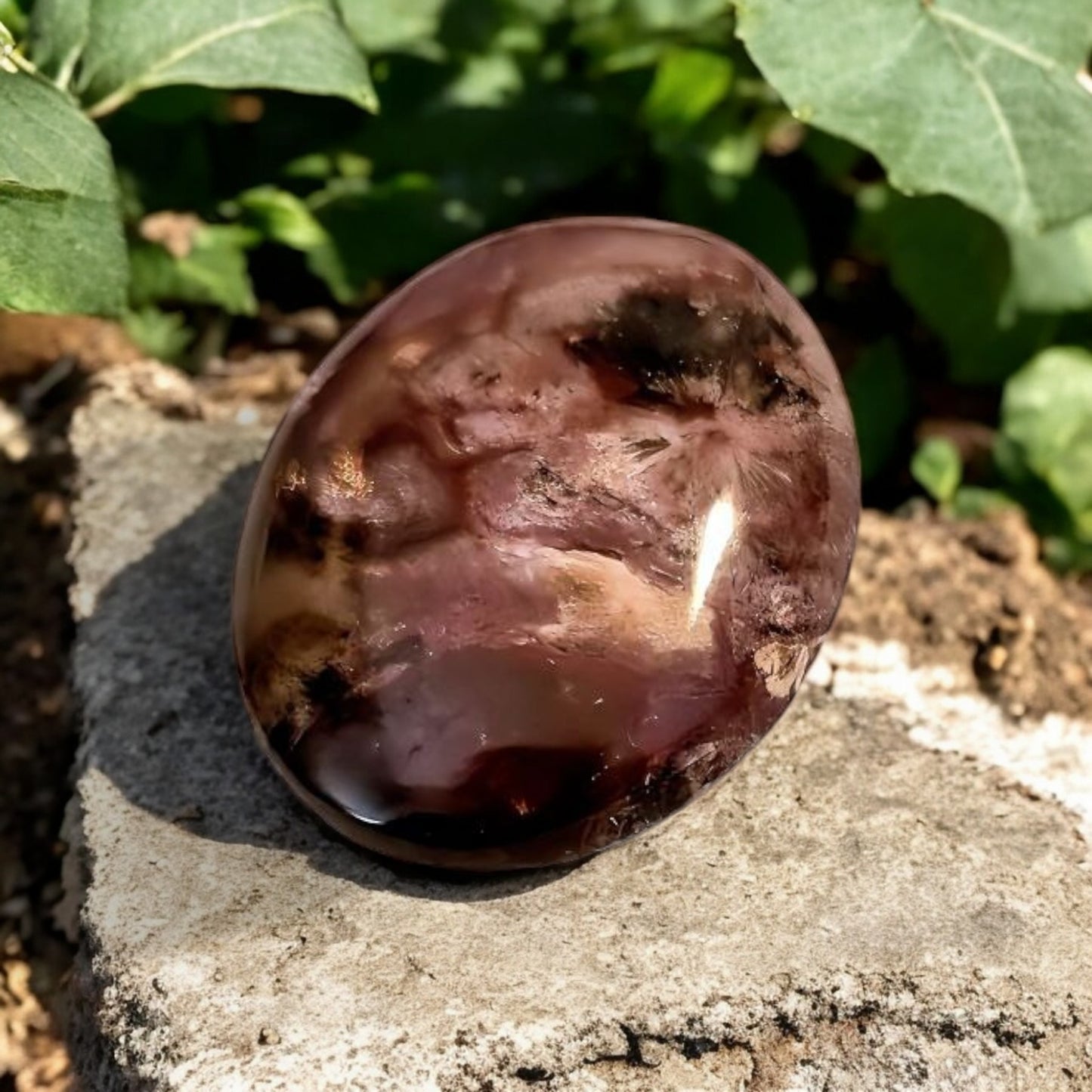 Petrified Wood Palm Stone