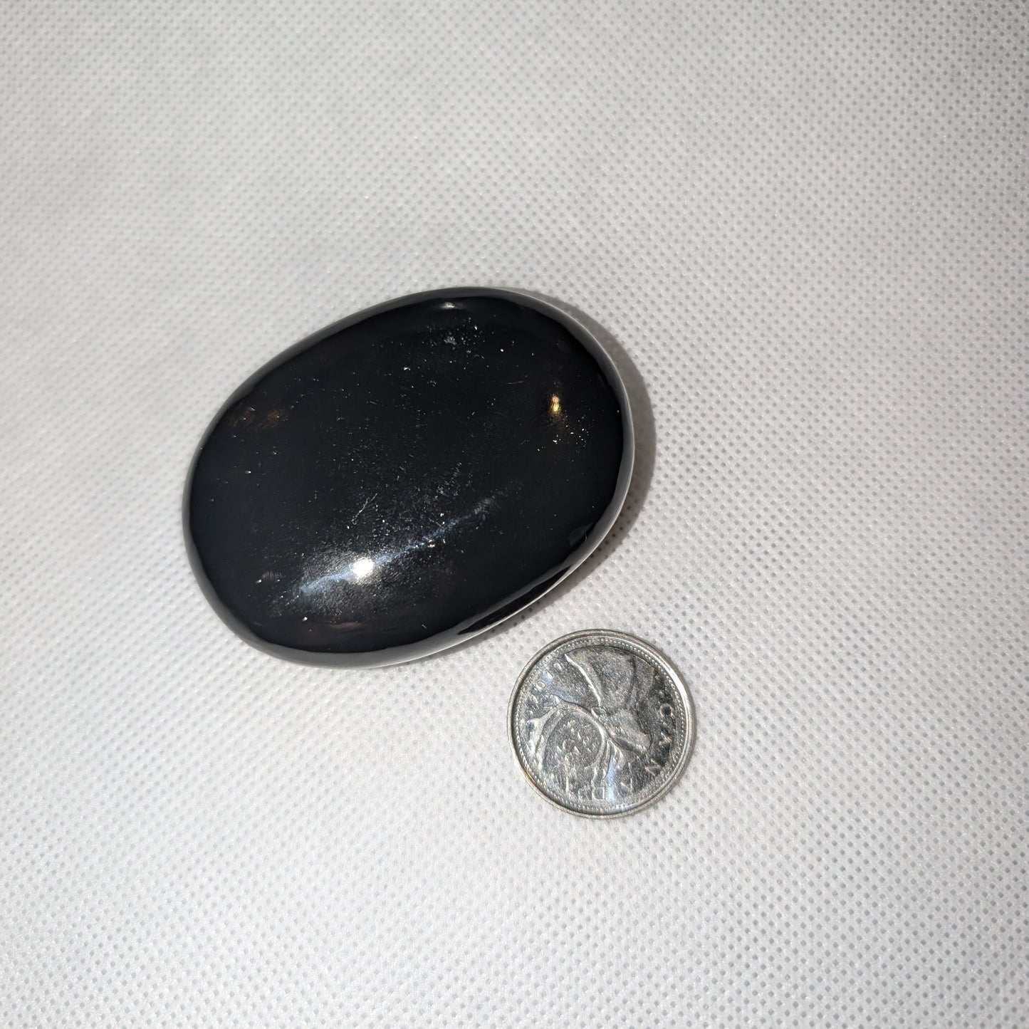 Black Obsidian Palm Stone