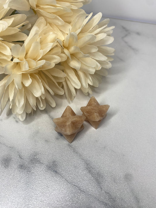 Peach Moonstone Merkaba