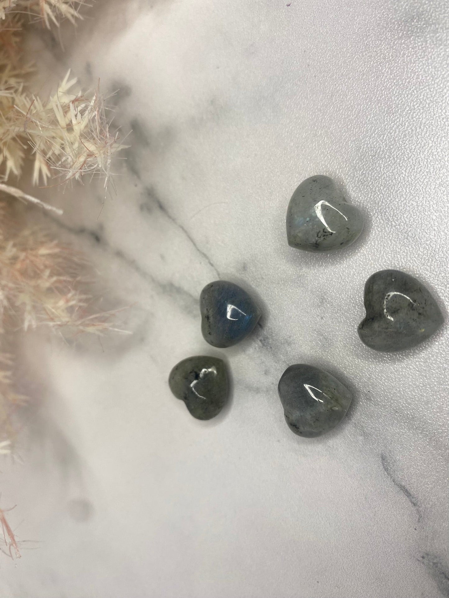 Labradorite Mini Puffy Heart