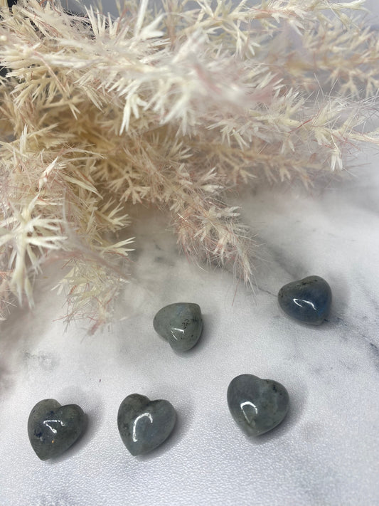 Labradorite Mini Puffy Heart