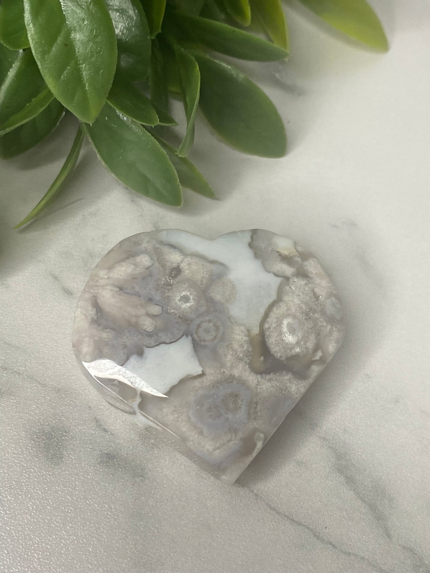 Flower Agate Heart