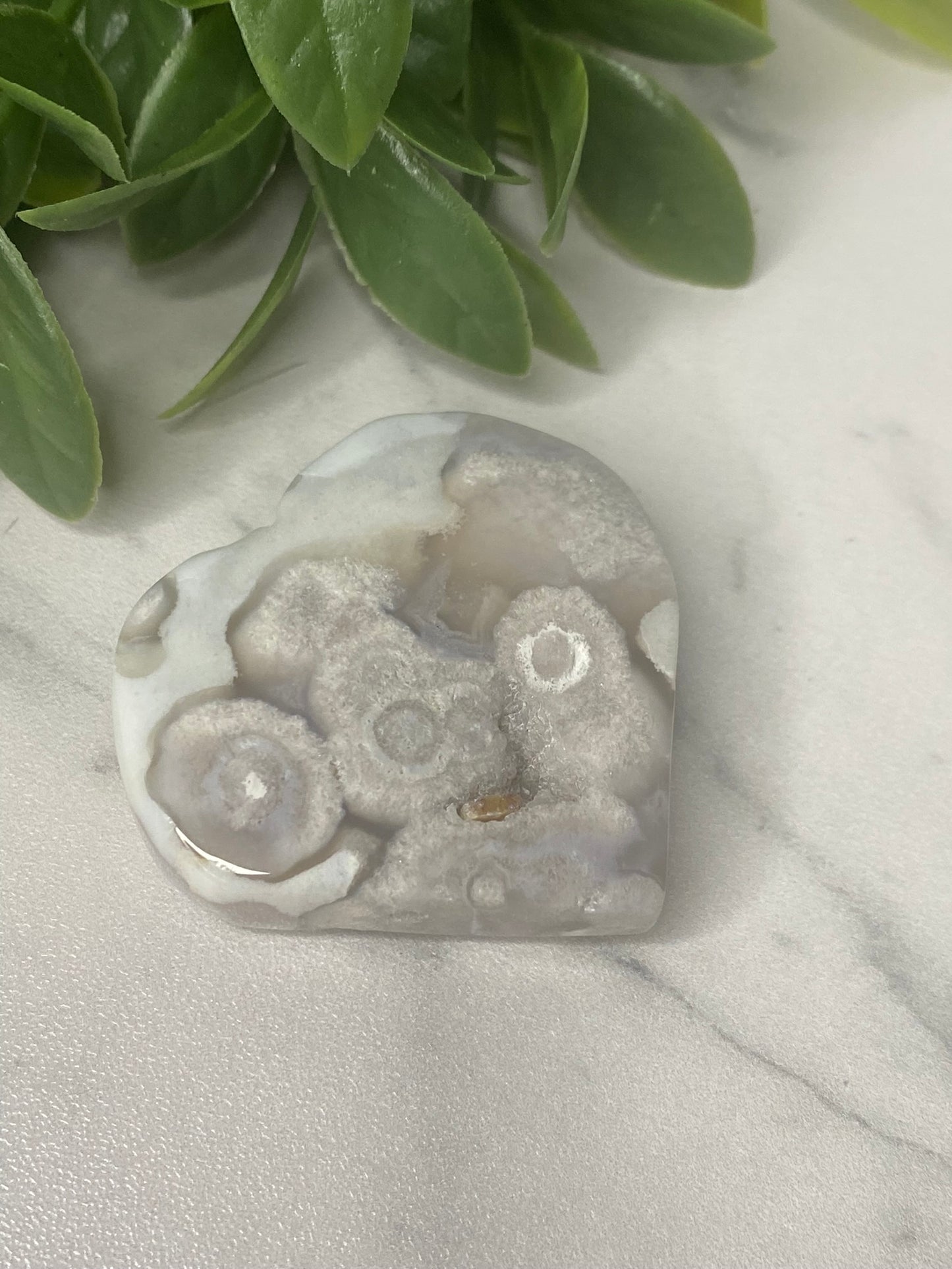 Flower Agate Heart