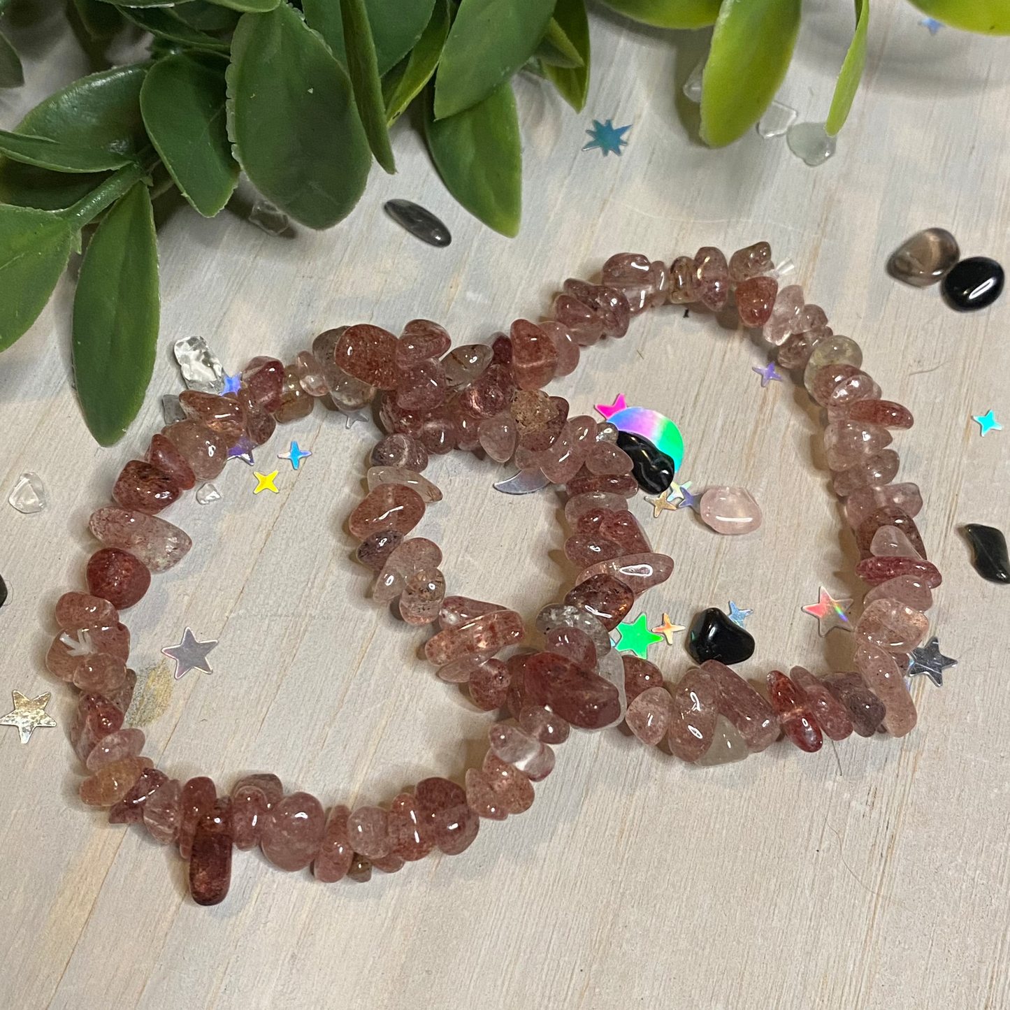 Chip Strawberry Quartz bracelet