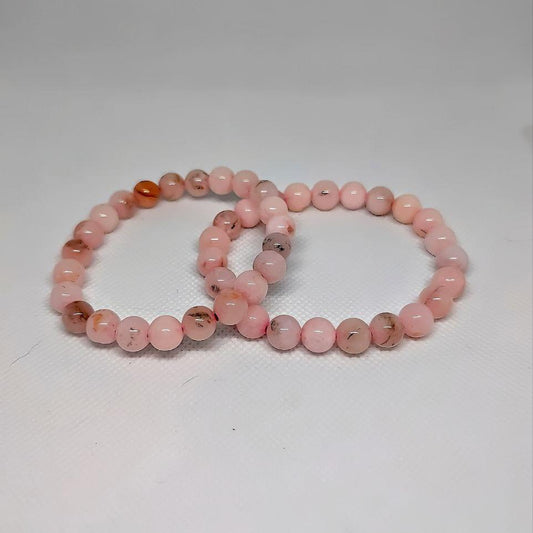 Australian Pink Jade Bead Bracelet